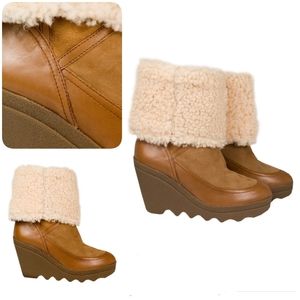 ASH Varushka Fur Lined Wedge Boot